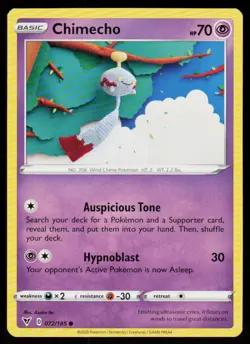 Chimecho 072/185 Common Vivid Voltage Pokemon Near Mint - Image 1