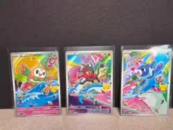 Pokemon First Partner Starters Series 1 Alola Set: Rowlet Litten Popplio NM - Image 1