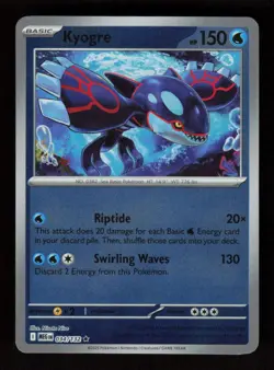 Kyogre 034/132 Rare Mega Evolution Pokemon Reverse Holo Near Mint - Image 1