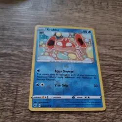 Pokemon Krabby 042/202 Sword And Shield Reverse Holo Common - Image 1