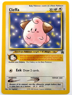 Pokemon Cleffa #31 Black Star League Promo 2000 WOTC LP - Image 1