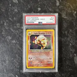 LIGHT ARCANINE HOLO 12/105 NEO DESTINY POKEMON PSA 9 - Image 2