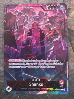 One Piece TCG Shanks OP09-001 Leader Alt Art One Piece 2nd Anniversary English - Image 1