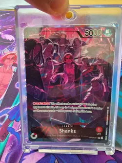 One Piece TCG Shanks OP09-001 Leader Alt Art One Piece 2nd Anniversary English - Image 1