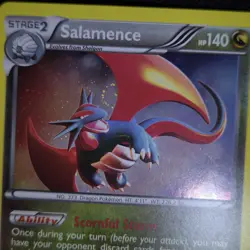 LOOKING SWIRL 🌀💫 Salamence Dragon Vault 8/20 Cosmos Holo Nintendo Pokemon Card - Image 2