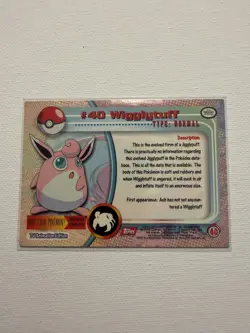 Wigglytuff #40- Pokemon Topps TV Animation Card (Red Label) - Image 2
