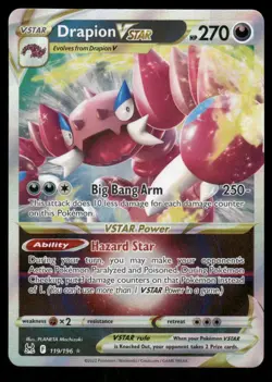 Pokemon Cards Drapion VSTAR 119/196 Lost Origin Holo Rare VSTAR NM - Image 1
