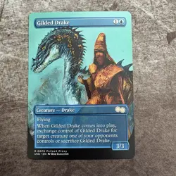 Gilded Drake - Custom Art MTG Magic The Gathering Playtest Card - Image 1
