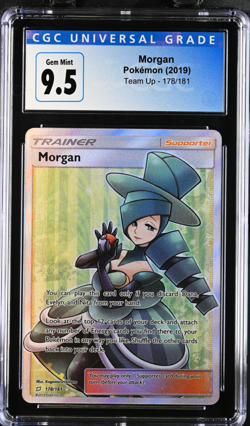 CGC 9.5 10 Morgan 178 Full Art Trainer Team Up English Pokemon Card 2019 - Image 1