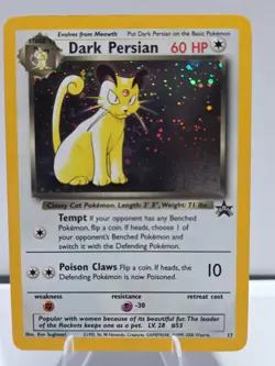 Dark Persian 17 Wotc Black Star Promo Holo SWIRL Vintage Pokemon Card 2000 NM** - Image 1
