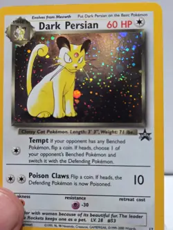 Dark Persian 17 Wotc Black Star Promo Holo SWIRL Vintage Pokemon Card 2000 NM** - Image 3