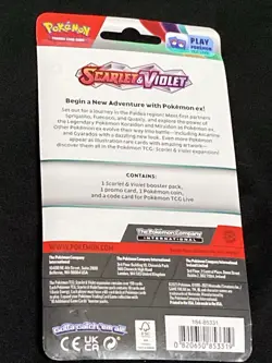 Pokemon Scarlet & Violet Booster Pack with Spidops Promo Card Sealed - Image 3
