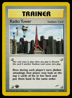 Pokemon Card - Radio Tower Neo Destiny 95/105 1st Edition Rare - Image 1