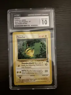 Pikachu CGC 10 Pokemon TCG Black Star Promo Regular Card 27 Wotc English 2000 - Image 1