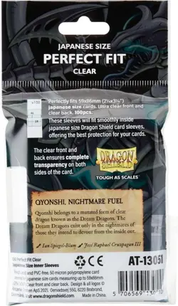 Dragon Shield Perfect Fit Japanese Size Card Inner Sleeves Case 400CT (4 x 100) - Image 3