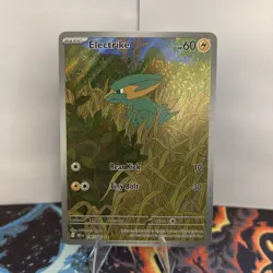 Pokemon Electrike 196/182 Sv10 Destined Rivals Illustration Rare Holo Full Art - Image 1