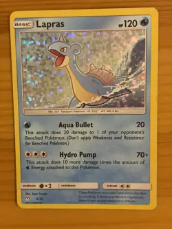Lapras 5/12 Confetti Holo MP - McDonald's Collection 2019 - Pokemon TCG - Image 1