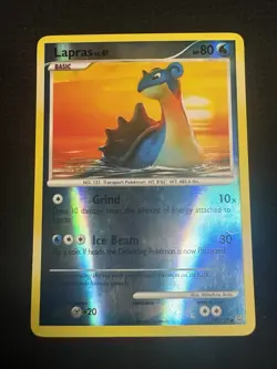 Pokemon Lapras 79/127 Platinum English Reverse Holo Common Basic 80 HP - Image 1