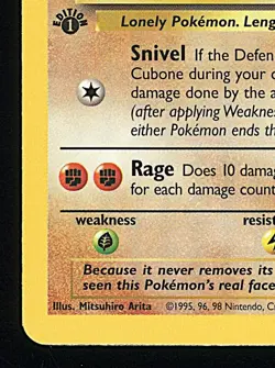 CUBONE 1999 Pokemon Jungle 1st Edition #50 - NM - Image 5