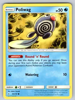 Poliwag 36/214 Common Unbroken Bonds Pokemon Near Mint - Image 1