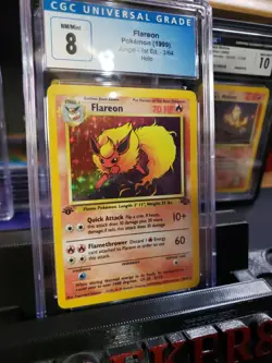 Flareon Holo 1st Edition PSA 8 1999 Pokemon Jungle #3 - Image 3