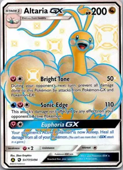 Altaria GX SV77/SV94 Shiny GX Rare Hidden Fates Shiny Vault Pokemon Holo NM - Image 2
