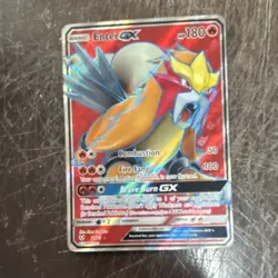 Pokemon TCG Entei GX 180 HP Shining Legends 71/73 Full Art Holo - Image 1