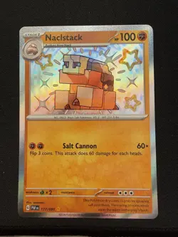 Naclstack 177/091 SV: Paldean Fates Shiny Rare Pokemon TCG - Image 1