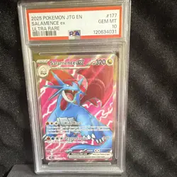 Pokemon TCG Salamence ex 177/159 Sv09 Journey Together Ultra Rare Holo EN PSA 10 - Image 1