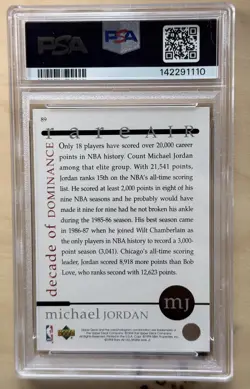 1994 Upper Deck Jordan Rare Air #89 - Michael Jordan Menendez Brothers New Slab - Image 2