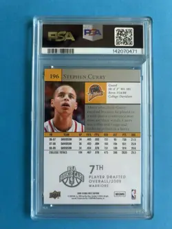 2009 Upper Deck First Edition Stephen Curry #196 RC PSA 8 - Image 2