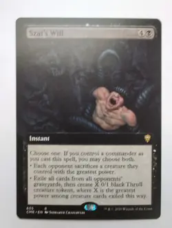 MTG Szat's Will (CMR) Commander Legends (Extended Art) Regular Rare 655 - Image 1