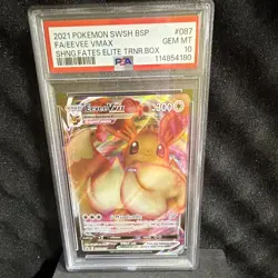 Pokemon TCG Eevee VMAX SWSH087 SWSH Promo Full Art Holo EN PSA 10 2021 - Image 1