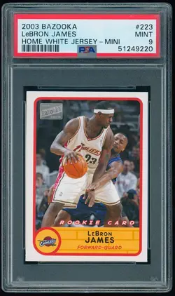 2003-04 Bazooka Lebron James #223 Mini Rookie Card RC PSA 9 Mint - Image 1