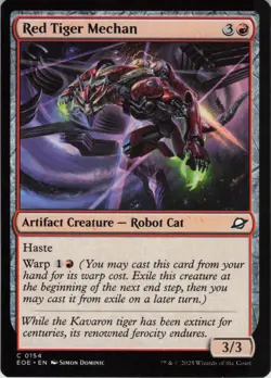 Red Tiger Mechan C Edge of Eternities 154 NM MTG - Image 1