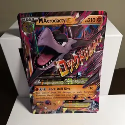 Pokemon M Aerodactyl EX XY98 Oversized Holo Promo Card Rock Drill Dive 210 HP - Image 1