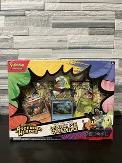 Pokemon TCG Ascended Heroes First Partners Deluxe Pin Collection Sealed - Image 1