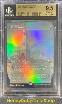 MTG Double Masters 2020 Urza's Tower BGS 9.5 GEM MINT Foil Box Topper - Image 1