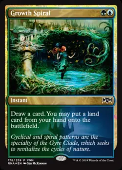 1x Growth Spiral - Foil FNM Promo 2019 NM-Mint, English FNM Promos MTG Magic - Image 1