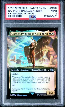 Final Fantasy #0487 Princess Garnet Extended Art Foil PSA9 FFIX - Image 1