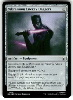 Vibranium Energy Daggers 254 Marvel Super Heroes Magic: The Gathering Foil NM - Image 1