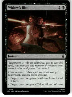 Widow's Bite 122 Common Marvel Super Heroes Magic: The Gathering Foil Near Mint - Image 1