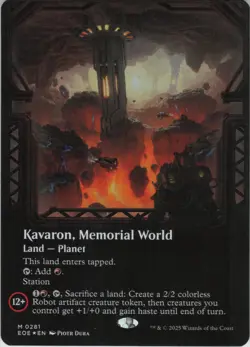 Kavaron, Memorial World (Borderless) M Edge of Eternities 281 NM Foil MTG - Image 1