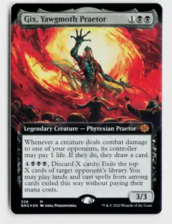 Gix, Yawgmoth Praetor (Extended Art) M The Brothers' War 326 NM FOIL - Image 1