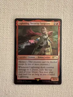 MTG Final Fantasy Foil Promo: Lightning, Security Sergeant - P0002 NM - Image 1