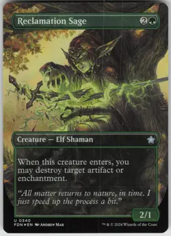 MTG Reclamation Sage (Borderless) Foil NM Foundations Magic 340 - Image 1