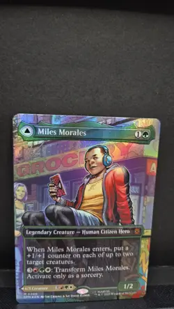 Miles Morales (0200) (Borderless) Marvel's Spider-Man Foil MTG - Image 1