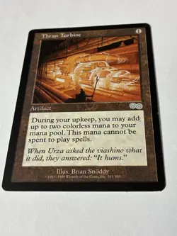 MTG 1998 Magic The Gathering Vintage Urza’s Saga Thran Turbine LP. M58 - Image 1