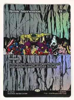 💫 MTG MARVEL SUPER HEROES HEROIC INTERVENTION #0078 MYTHIC BORDERLESS FOIL - Image 1