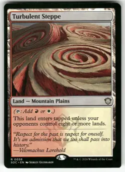 Turbulent Steppe 58 Commander: Secrets of Strixhaven Magic: The Gathering NM - Image 1